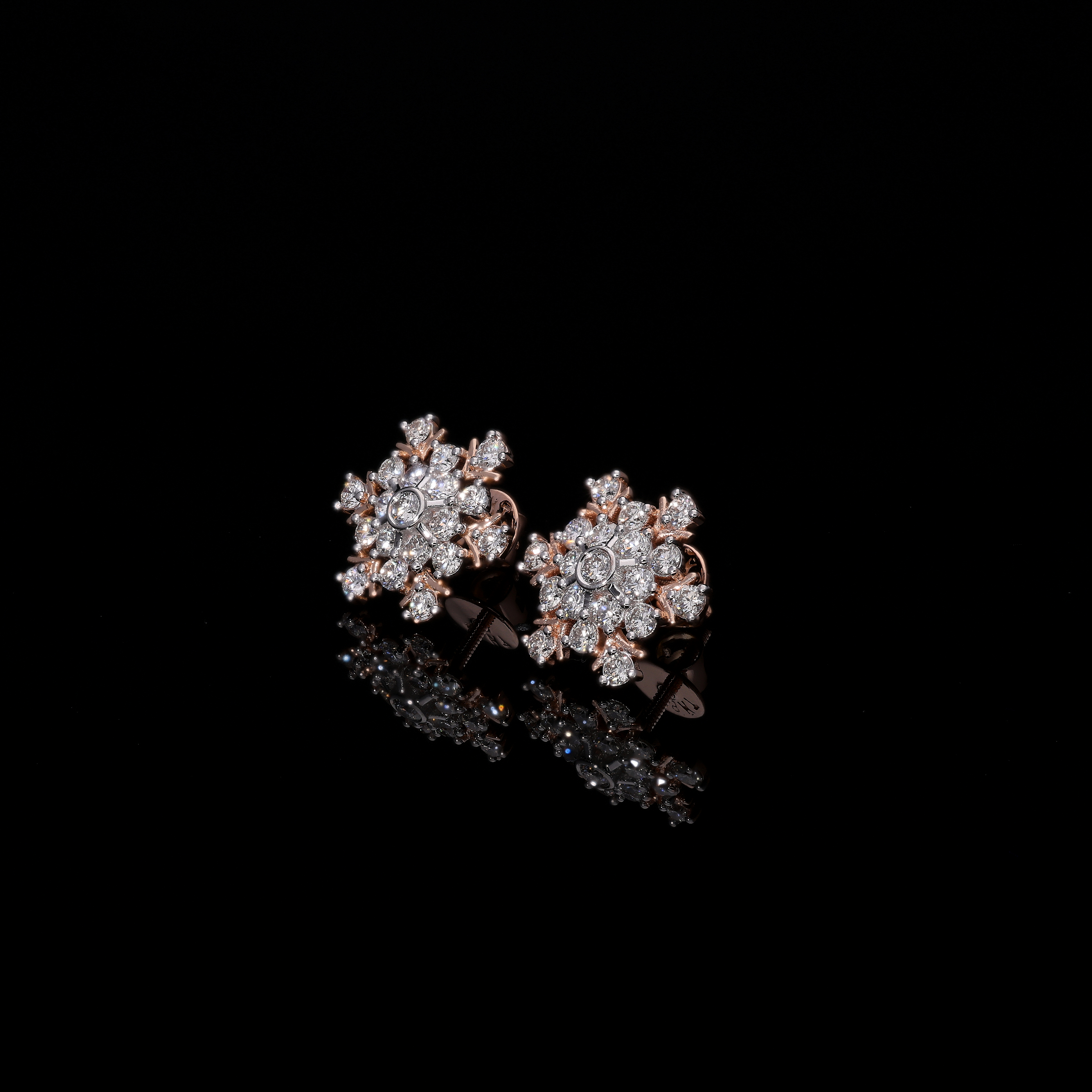 Lab Grown Diamond Bloom Earrings by D218